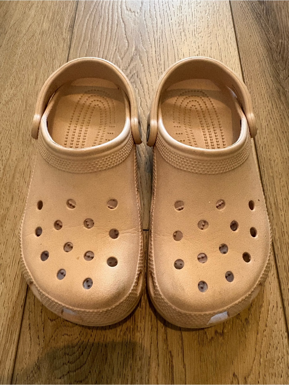 CROCS Kids Clog in Rose Peach Metallic